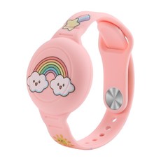 안심 에어테그 아이들 시계줄 AirTag 케이스 에어테그 악세사리, 블루투스, 3.5cm, 핑크구름