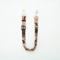 천가게 반려동물 차량용 안전벨트 자동차 안전띠 밀리터리, 02) 브라운, 1개