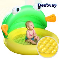 BW 52162 개구리돔 그늘막 원형 에어풀장/물놀이풀장, 단품, 1개