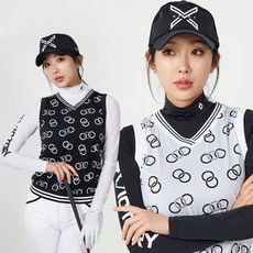 럽인골프 투빅토리 동글체인 V넥 조끼 냉감 아이스원단