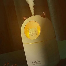 고양이 가습기 무드등겸용 미니탁상 USB분사 6개, 상세페이지 참조, [추가구매]필터1P