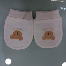 아가방 오가닉 무형광 손싸개 ~~ 귀여운 곰돌이 디자인의 손싸개 ~ 갓난아기의 연약한 손보호및 아기 손톱으로 얼굴상처보호