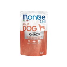 瑪恩吉 Grill 炙燒肉塊 無穀犬餐包 鮭魚 100g, 瑪恩吉炙燒肉塊犬餐包-成犬 鮭魚, 24個