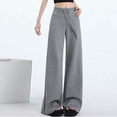 유니온 여성 부드러운 사계절 밴딩 와이드 트레이닝 팬츠