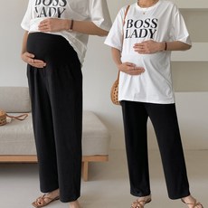 [당일출고] 수엠W 기모추가 임산부 만삭 허리밴딩 사이즈조절 B043 디어맘팬츠