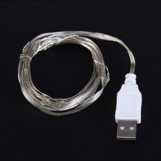 USB 50구 LED 와이어 조명 무드등, 2개, 전구색