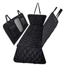 차량 뒷좌석 반밀폐형 보호매트 반려동물 시트커버 탈부착 측면가드 방수, 1개, 럭셔리두꺼운분리형블랙중간그릴+전면분리