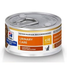 Hill's 希爾思 貓用c/d全效配方 雞肉燉蔬菜罐頭 82克 獸醫推薦, 24個, 24罐(超取限48罐，宅配限192罐, 82g, 雞肉+蔬菜
