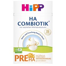 HiPP 이니셜 밀크 600g 1팩 PRE HA 단계 Initial milk Pre HA Combiotik from birth 600 g, 1개