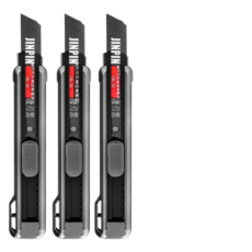 大美工刀 裁紙刀 金屬小刀 平頭刀 替換刀片, 1個, 黑