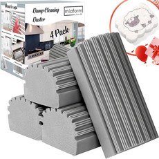 청소용품 Damp Clean 먼지떨이 스폰지 4팩 및 셀룰로오스 식기 세척기 1팩 블라인드 유리 베이스보드 통풍구 난간 거울 창문 트랙 그루브 수도꼭지 청소용 브러