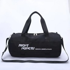 旅行包男女大容量乾溼分離手提袋防水斜挎包輕便行李袋運動健身包, 圓桶 黑色（乾溼隔離+鞋位）, 1個