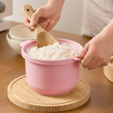 칼로볼 전자레인지 저당밥솥 자취생 저칼로리 밥솥, 핑크, 1개
