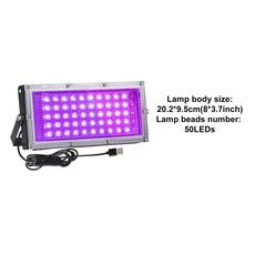 5V USB 블랙 라이트 IP65 방수 395nm 파티 글로우 무대 조명 할로윈, 1Pack 50 LEDs