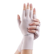 WRELS 냉감 UV차단 손가락반장갑 여성용미끄럼방지 통기성 러닝자전거, 1세트, 프리사이즈
