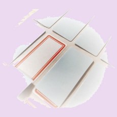 문서 적색 보호필름 견출지 라벨 유니온 27 x 34 7매입