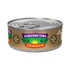 제노바 프리미엄 날개다랑어 올리브 오일 5온스 캔 (1개 Genova Premium Albacore Tuna in Olive Oil 5 Ounce Can (Pack of 1), N/A, 5 온스 (1팩), 1개