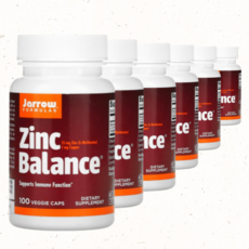 Jarrow Formulas Zinc Balance 자로우 포뮬러스 징크 아연 밸런스 15mg 100캡슐, 6개, 100정