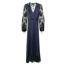 카린길슨 레이스 디테일 실크 나이트 드레스