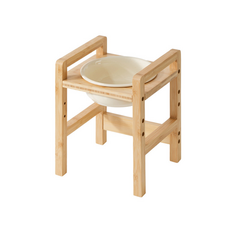 마브펫 강아지 대형견 높이조절 원목 식기 밥그릇, 1구세트-L사이즈, 1개, 아이보리