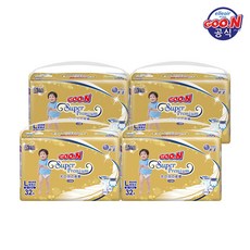 군기저귀 프리미엄 팬티 대형(L) 32P x 4팩, 4개
