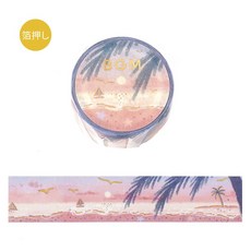 BGM 夢幻景色燙金和紙膠帶, 1個, 海岸 BM-SDG070