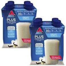 ATKINS 蛋白質奶昔 奶油香草風味, 8件, 325毫升