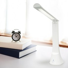 무선 LED 플랫 스탠드 3W 침대독서등 3단밝기조절 휴대용스탠드 하얀빛, 사각독서등(블랙)-주백색(아이보리빛)