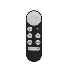 Timo Google TV Chromecast 專用防摔加厚全包式遙控器矽膠保護套 附防丟掛繩, 1個, 黑色, -