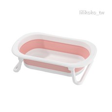 哩哩摳摳 嬰兒澡盆 粉色, 感溫水塞澡盆 粉色