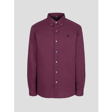 빈폴 Essential 남녀공용 옥스퍼드 솔리드 셔츠 - 와인 (BC5764E05Z) 491361