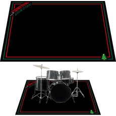 퀸탄 드럼 러그 미끄럼 방지 그립 바닥이 있는 매트(4x5.3Ft) 소음 감소를 위한 카펫 재즈 및 일렉트릭 세트용 패드 연주자를 이상적인 선물 액세서리 47x63in, Orange & Gray, 1개