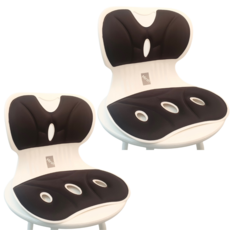 Mirsh [ 1+1 ] 바른자세 등받이 허리보호 자세보정 의자, 블랙