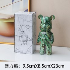 폭력적인 곰 장식품 창조적 인 재미있는 거실 TV 캐비닛 장식 어린이 돼지 저금통 트렌드 오피스 클럽 장식, 27cm, 매직 컬러 4, 1개