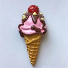 수제 그린 딸기 밀크 초콜릿 아이스크림 냉장고 자석 관광 기념품 스티커 선물, 24. 009