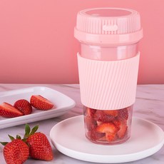 便攜式榨汁機 隨行杯 USB充電 電動榨汁杯 輕巧多功能 隨身果汁杯, 櫻花粉, YM-D01