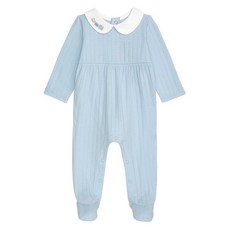 Mud Pie Baby Boy Blue Layette 기차 슬리퍼 블루. 0-3개월