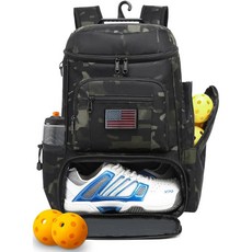 남성용 햄볼리 피클볼 백팩 신발 수납공간과 쿨러가 있는 대형 펜스 디자인, Dark CM