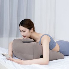VITALO 에어 엎드려 베개 목편한 경추 목 다리 수면 베개 역류방지 엎드리는 안락쿠션+(PGN짐쌕가방 지급), 그레이, 1개