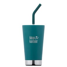 Klean Kanteen 19322079015016 빨대 포함 단열 텀블러 스테인리스 스틸 473ml(16온스) 473ml(17온스), 에메랄드 베이