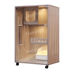 케이지 초대형 이중 원목 고양이 빌라 집 가정용 실내 하우스 대형 캐비닛, H1형