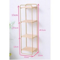 벽 단철 선반 홈 스토리지 랙 거실 선반 배경 벽 장식 파티션 화분 프레임 책꽂이, gold large