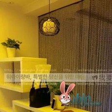 문발 커튼 출입문 창문 가림막 중국집 비즈커텐 엉킴방지, 블랙