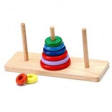 집중력향상 색깔장난감 링끼우기 크기맞추기 안전한 장난감선물 하노이탑 교육용 아이