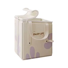 ENJOY LIFE 折疊足浴桶 38cm加高保溫泡腳桶, 30*26cm紫藤生花折疊泡腳桶, 1個