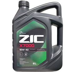 ZIC X7000 10W40 6L CK4 디젤 엔진오일, 1개, 지크 X7000 10W40_6L