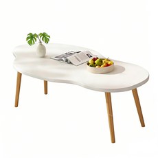 감성 인테리어 북유럽 구름 거실 좌식 테이블 800*400, 흰색