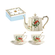 애프터눈티팟 선물세트 도자기 차주전자 찻주전자세트 티포트, 딸기, 1개