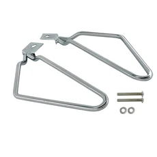 Harley Sportster 883 Iron XL883N Dyna Fat Bob 용 바이크 오토바이 안장 가방 지원 바 브래킷 마운트, 01 하얀색, 01  Mainland