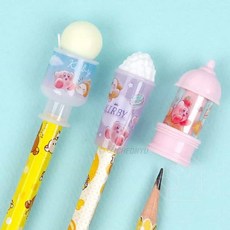 별의 커비 연필캡 3P 연필뚜껑 고등학생연필